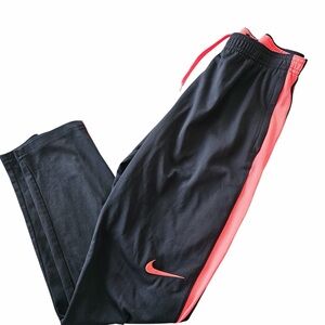 FLAW Nike Black and Coral Dri-FIT Athletic Pants